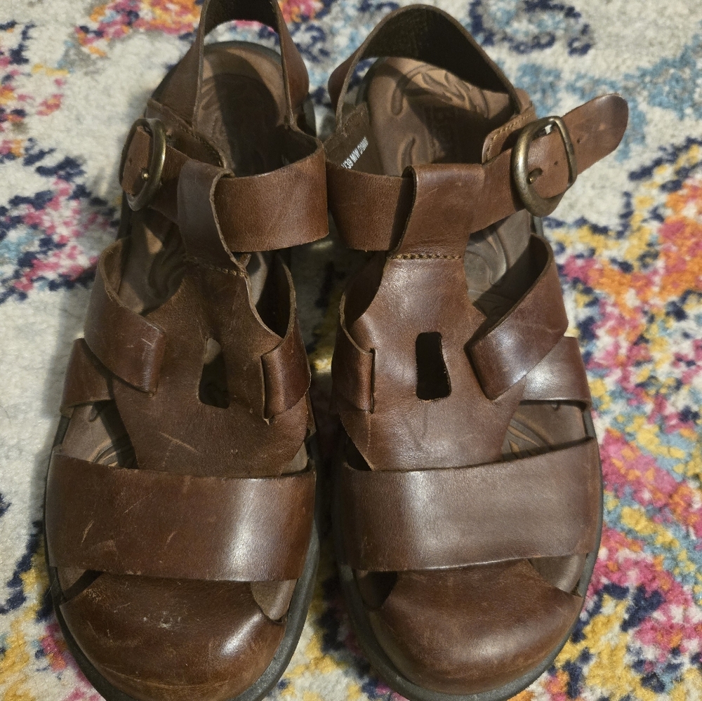 Born Brown Leather Sandals